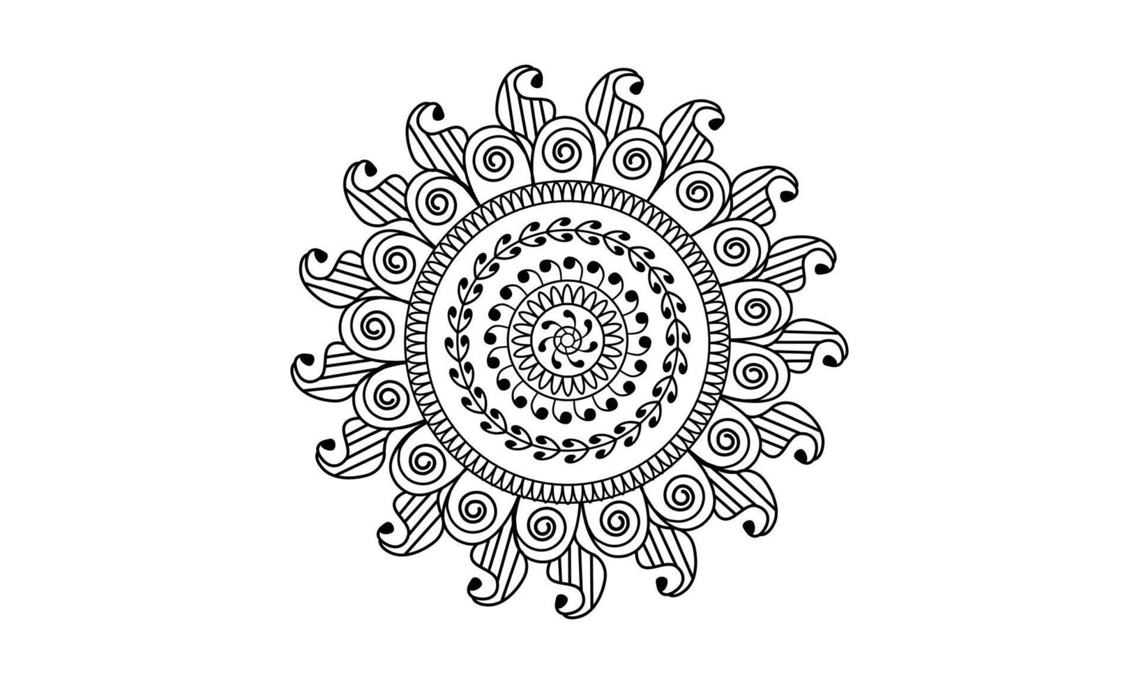 Luxus-Mandala-Design-Vektor-Hintergrund Vintage abstrakte Blumenmuster-Design vektor