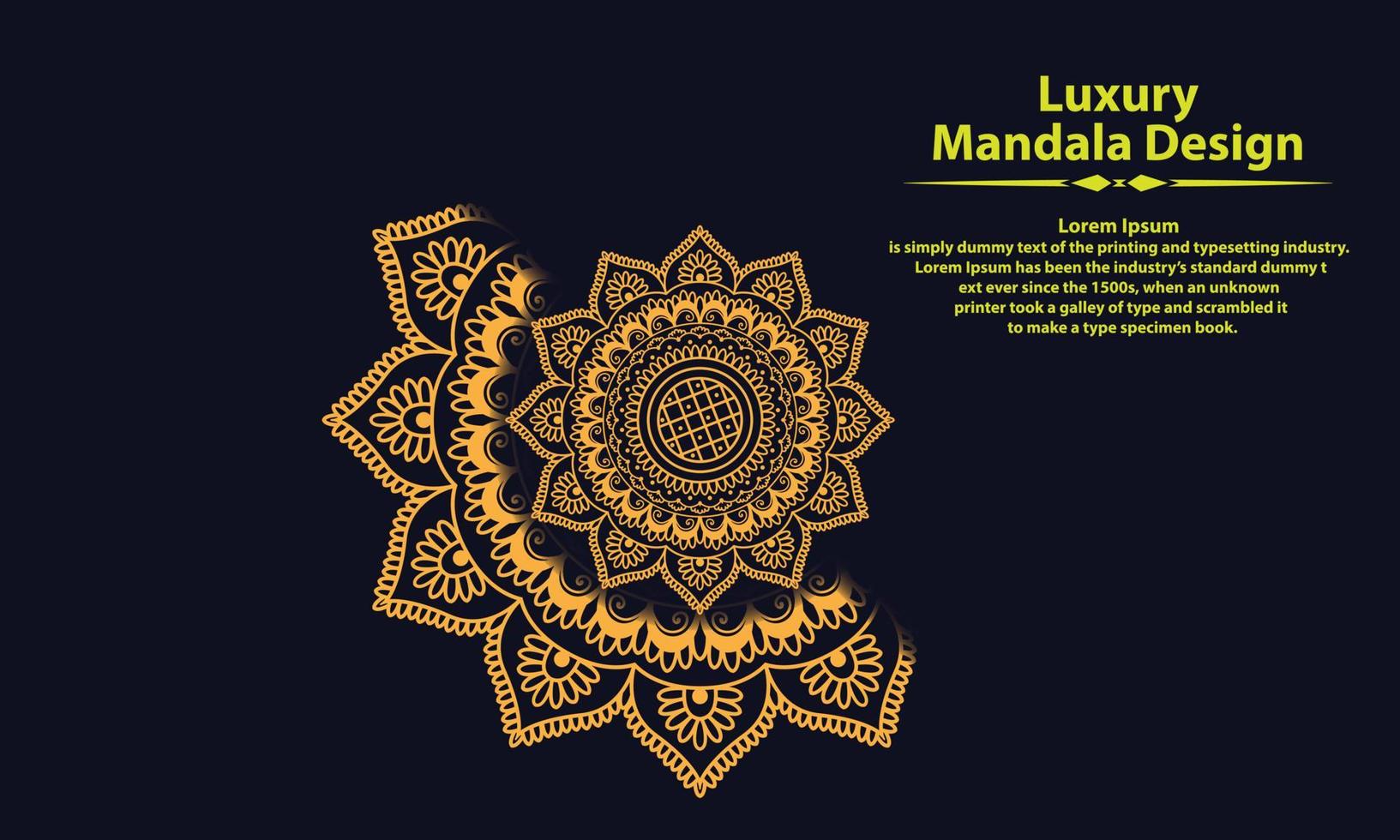 Luxus-Mandala-Design-Vektor-Hintergrund Vintage abstrakte Blumenmuster-Design vektor