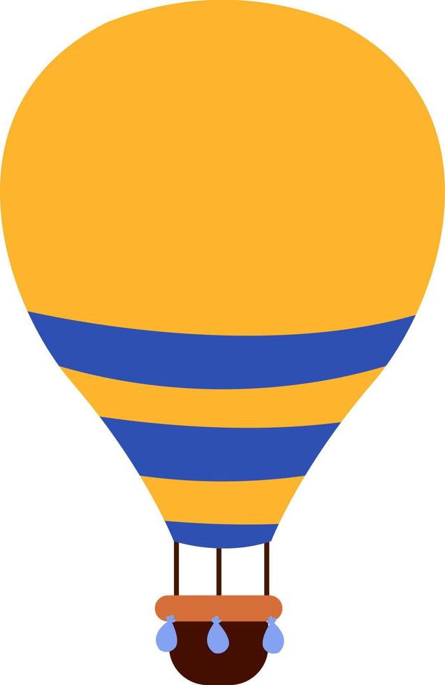 ein Heißluftballon, Illustration, Vektor auf weißem Hintergrund.