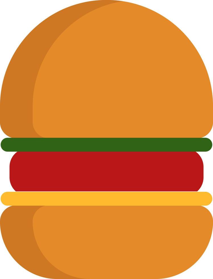 vegan hamburgare, illustration, vektor, på en vit bakgrund. vektor