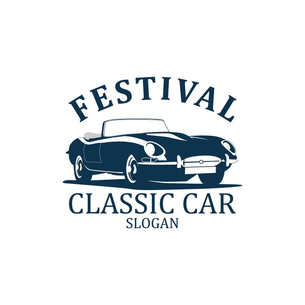 festival klassisk bil logotyp 4 vektor. vektor