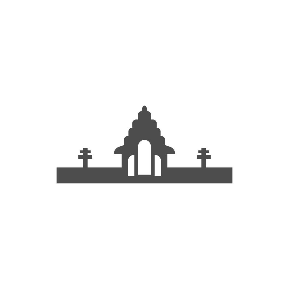 tempel bali ikon design illustration vektor