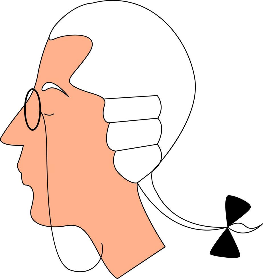 Edelmann mit Brille, Illustration, Vektor auf weißem Hintergrund.