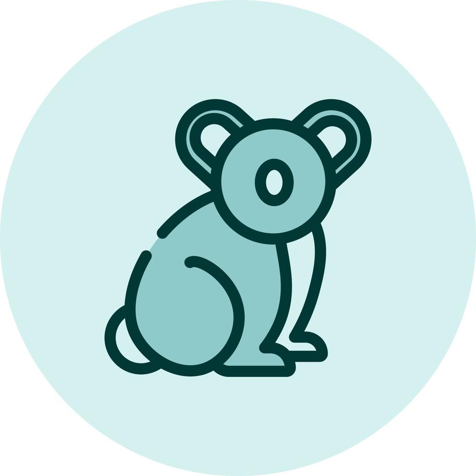 vild koala, illustration, vektor på en vit bakgrund.