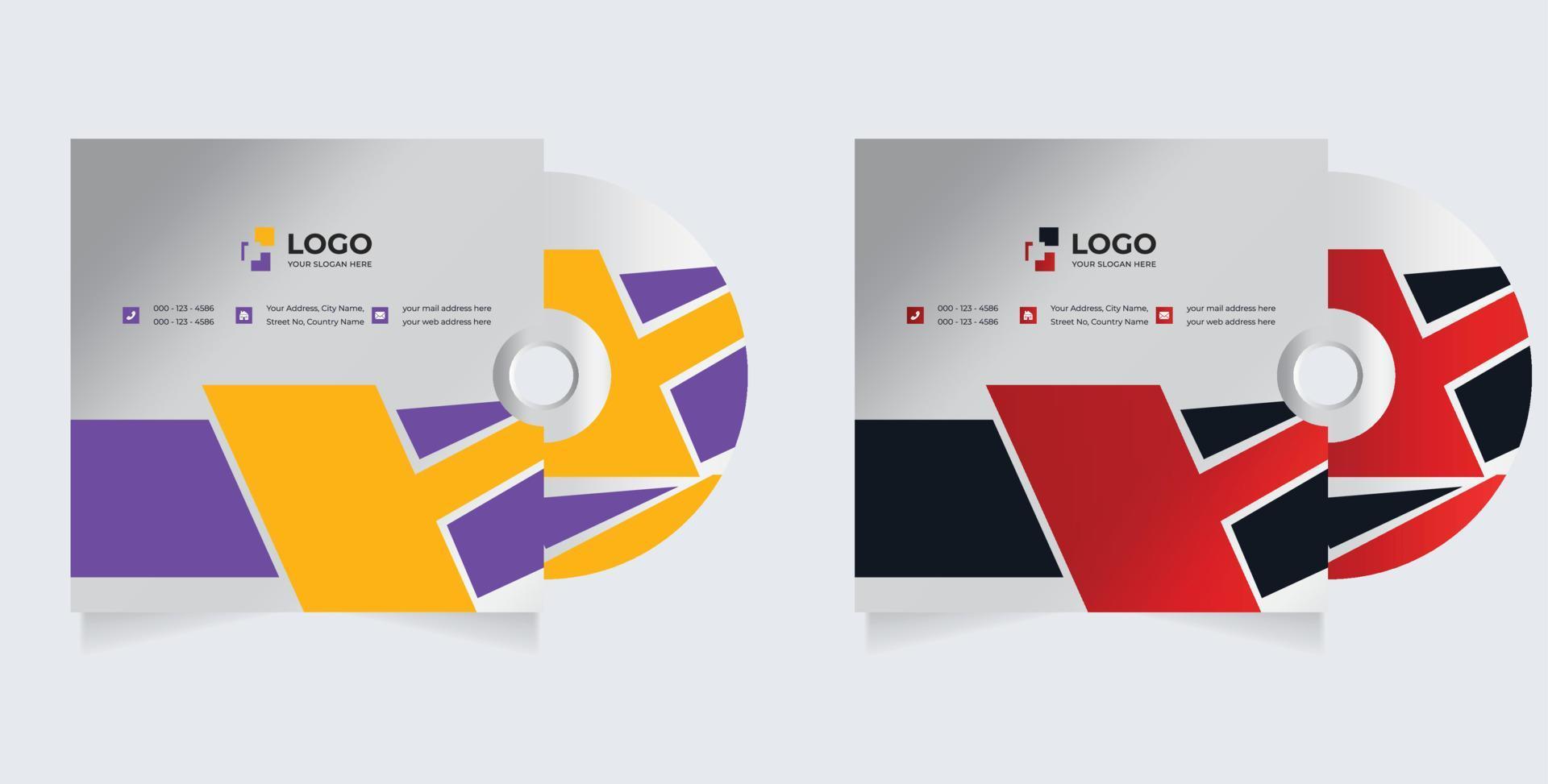CD omslag design mall presentation , redigerbar vektor illustration