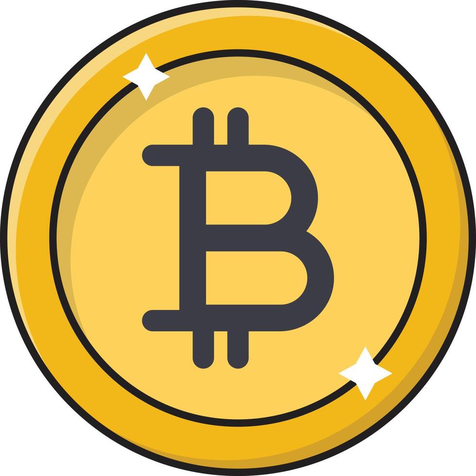 bitcoin-vektorillustration auf einem hintergrund. hochwertige symbole. vektorikonen für konzept und grafikdesign. vektor