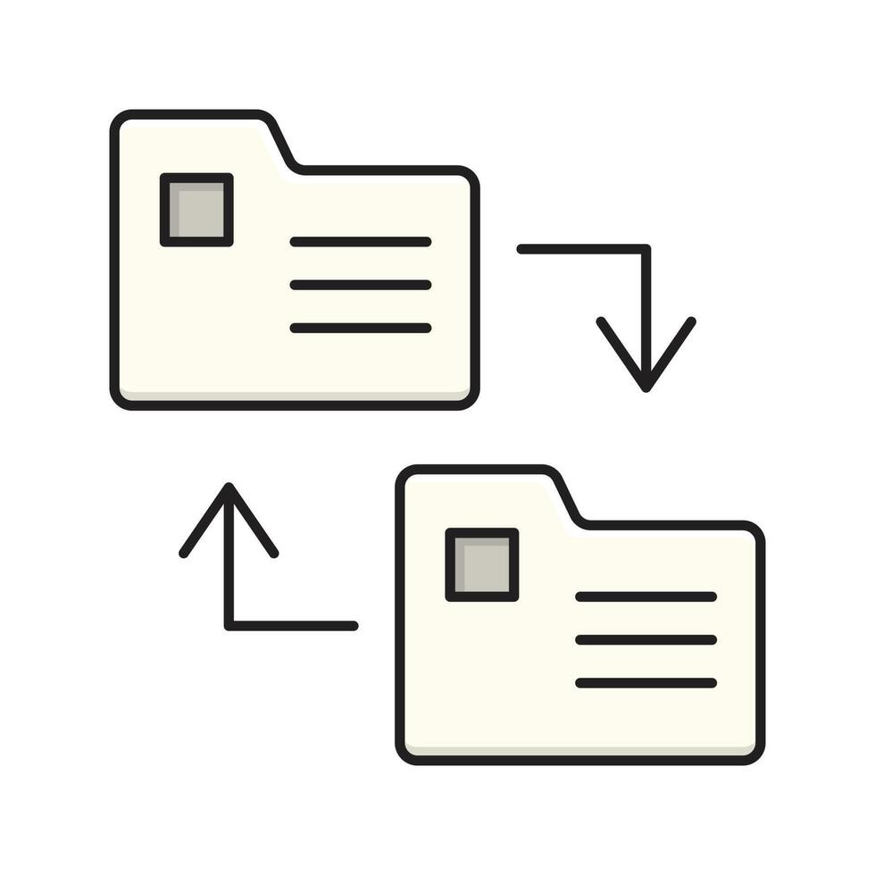 file-sharing-vektorillustration auf einem hintergrund. hochwertige symbole. vektorsymbole für konzept und grafikdesign. vektor