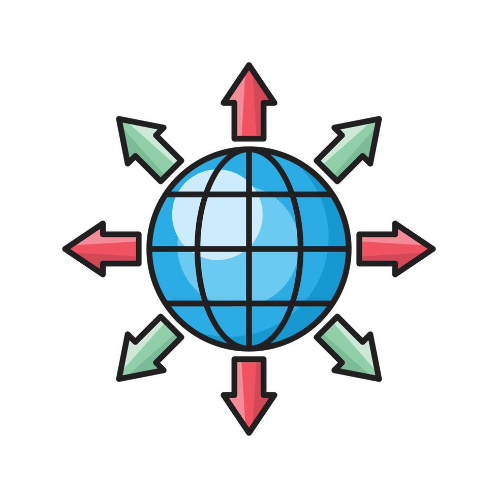 global delning vektor illustration på en bakgrund.premium kvalitet symbols.vector ikoner för begrepp och grafisk design.