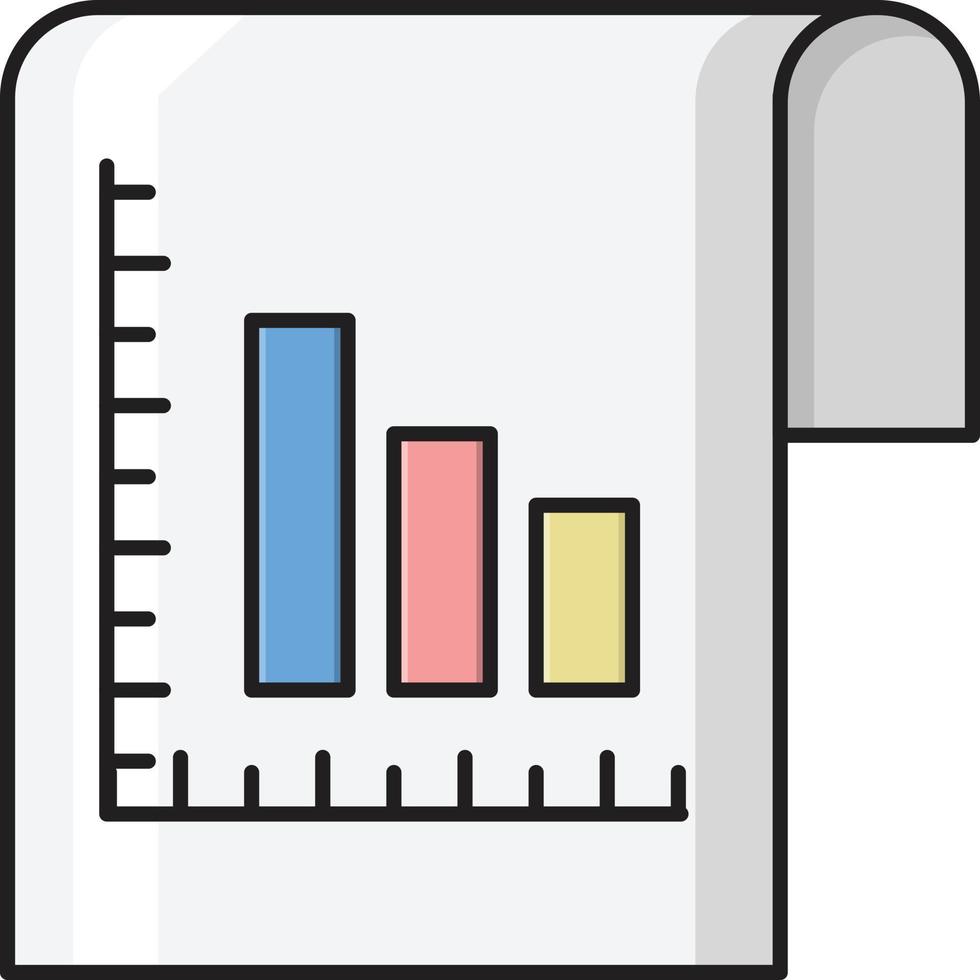 Diagrammbericht-Vektorillustration auf einem Hintergrund. Premium-Qualitätssymbole. Vektorsymbole für Konzept und Grafikdesign. vektor