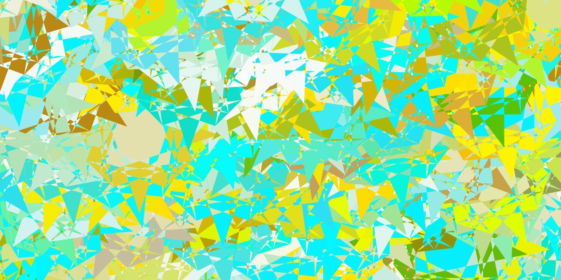ljusblå, gul vektorbakgrund med trianglar. vektor