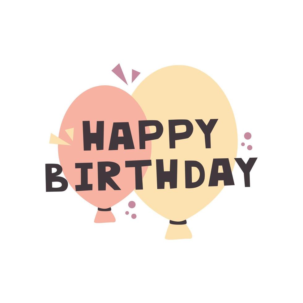 Lycklig födelsedag design för hälsning kort, födelsedag kort, inbjudan kort. platt stil. vektor