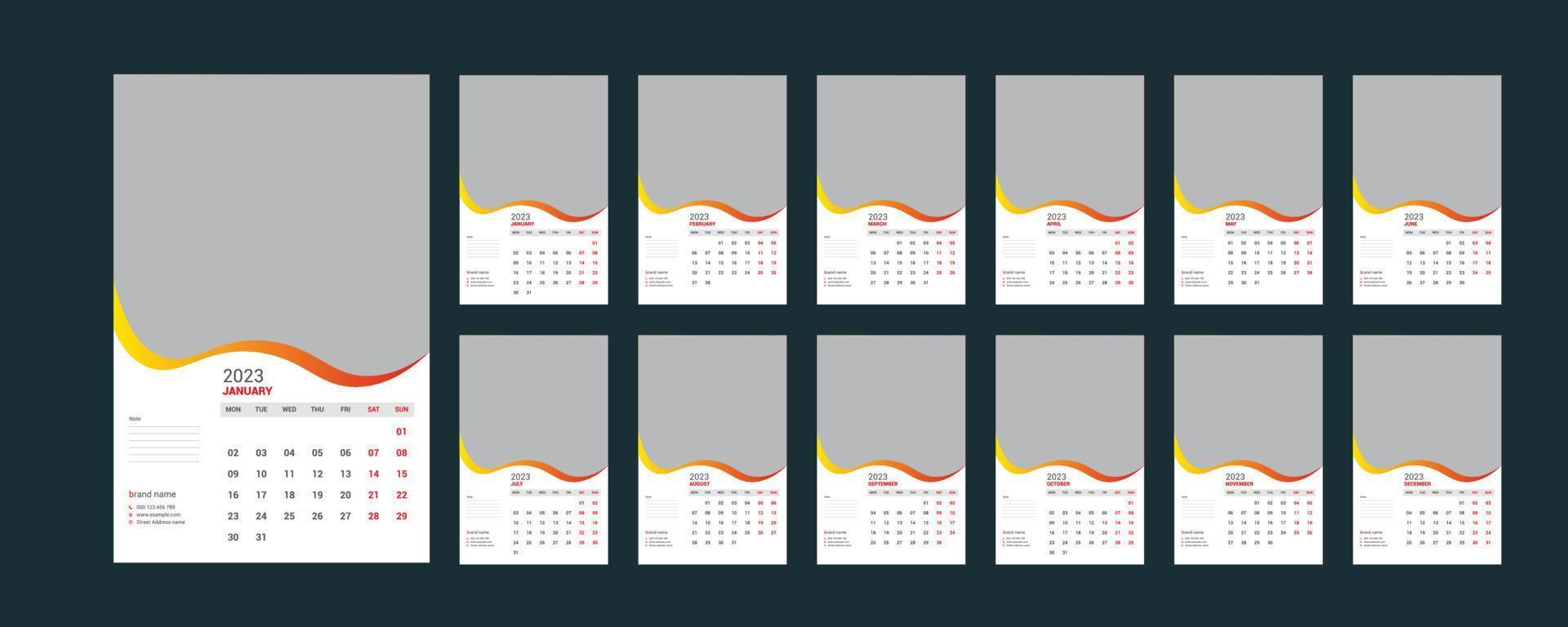 Wandkalender 2023 vektor