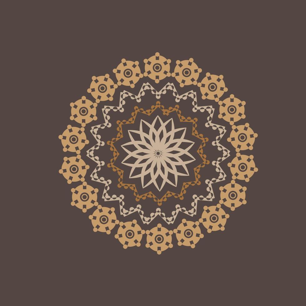 Luxusmuster im Hintergrund. Vektor-Mandala-Vorlage. Design-Elemente. traditionelle türkische, indische Motive. ideal für Stoff und Textil, Tapeten, Verpackungen oder jede gewünschte Idee und farbenfrohe Gestaltung vektor