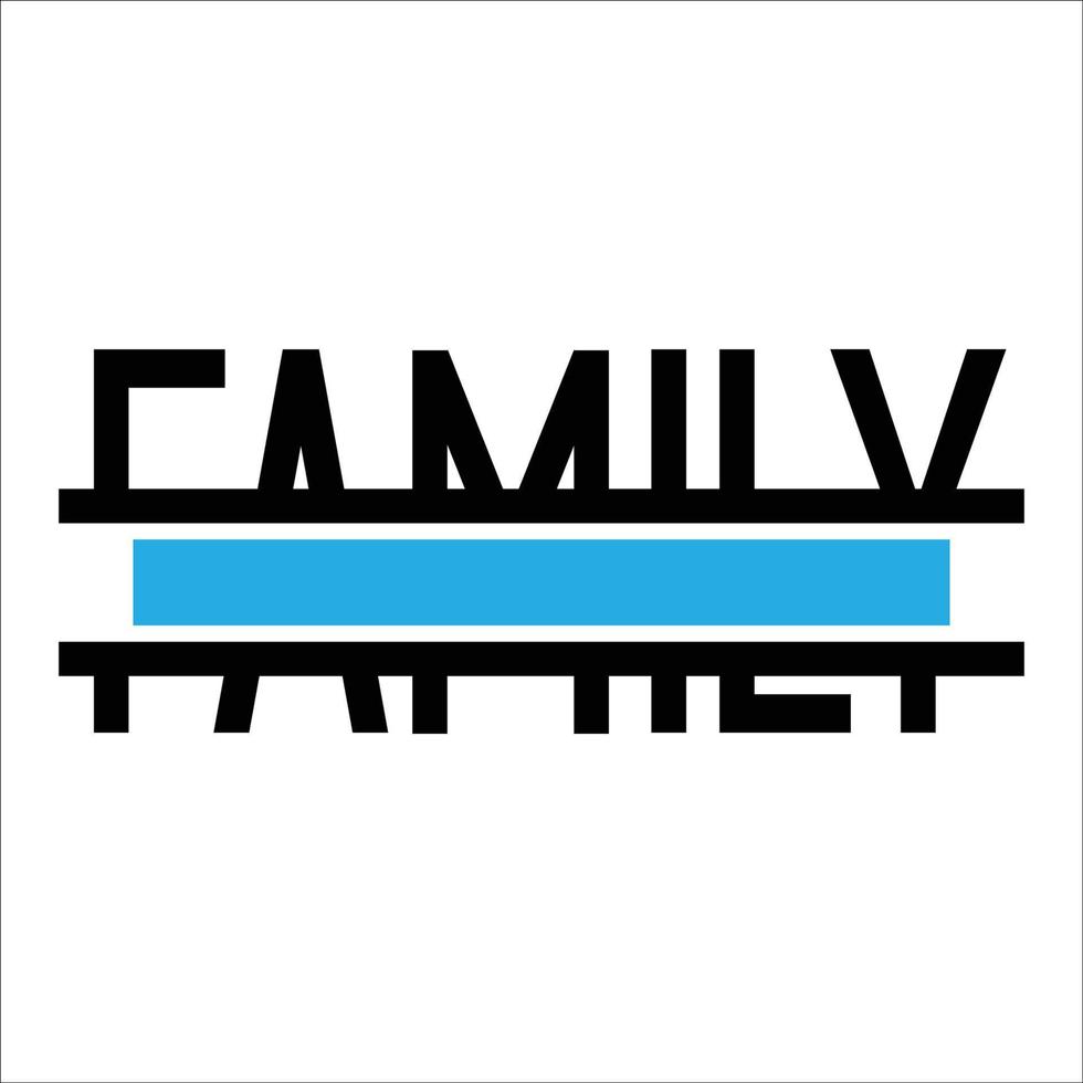 Family Split Monogramm wunderbare und stilvolle Typografie vektor