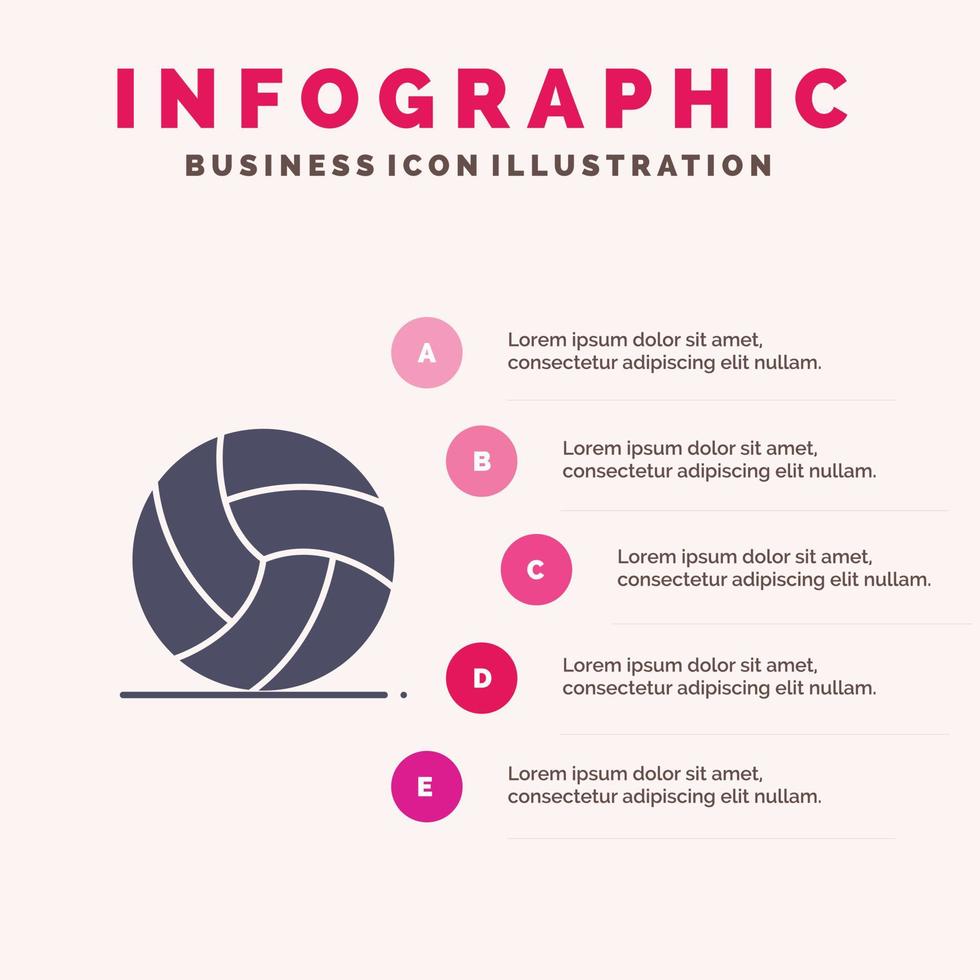 fotboll irland spel sport fast ikon infographics 5 steg presentation bakgrund vektor