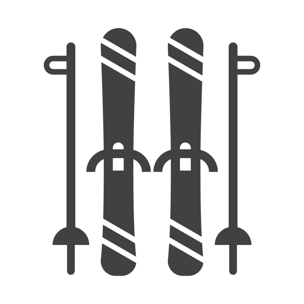 Berge Ski Vektor-Symbol vektor