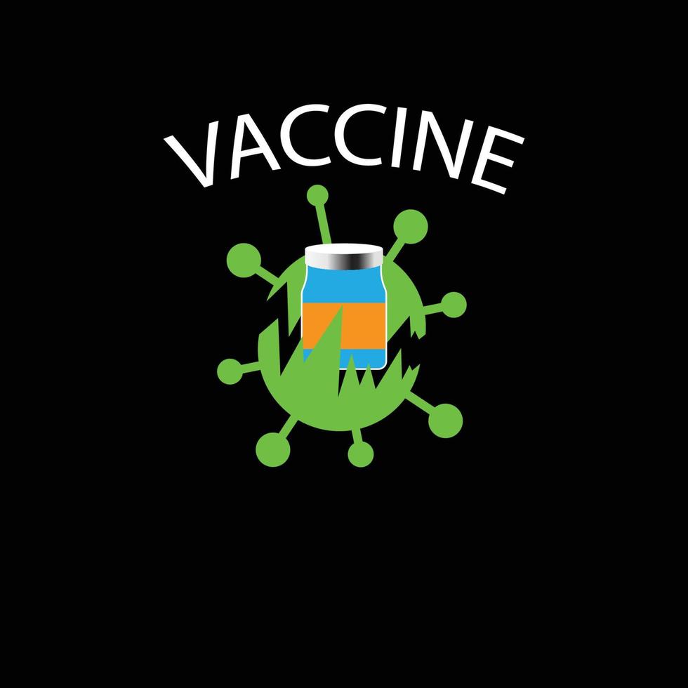 vaccin virus ikon ilustration vektor