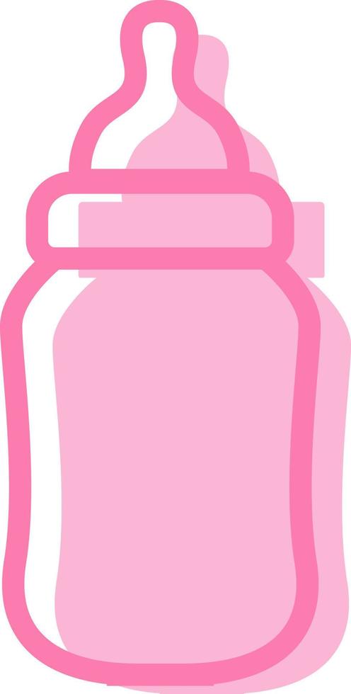 bebis flaska, illustration, vektor på en vit bakgrund.