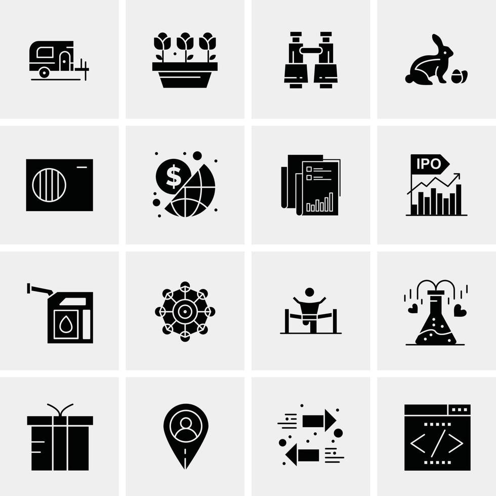 16 universelle Business-Icons Vektor kreative Icon-Illustration zur Verwendung in Web- und mobilen Projekten