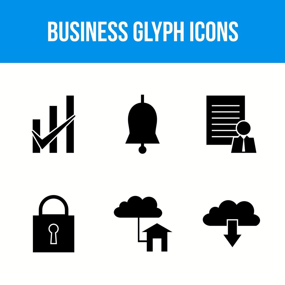 Business-Glyphen-Symbole vektor