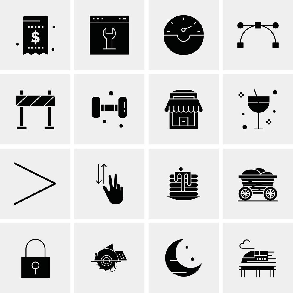 16 universelle Business-Icons Vektor kreative Icon-Illustration zur Verwendung im Web und in mobilen Projekten