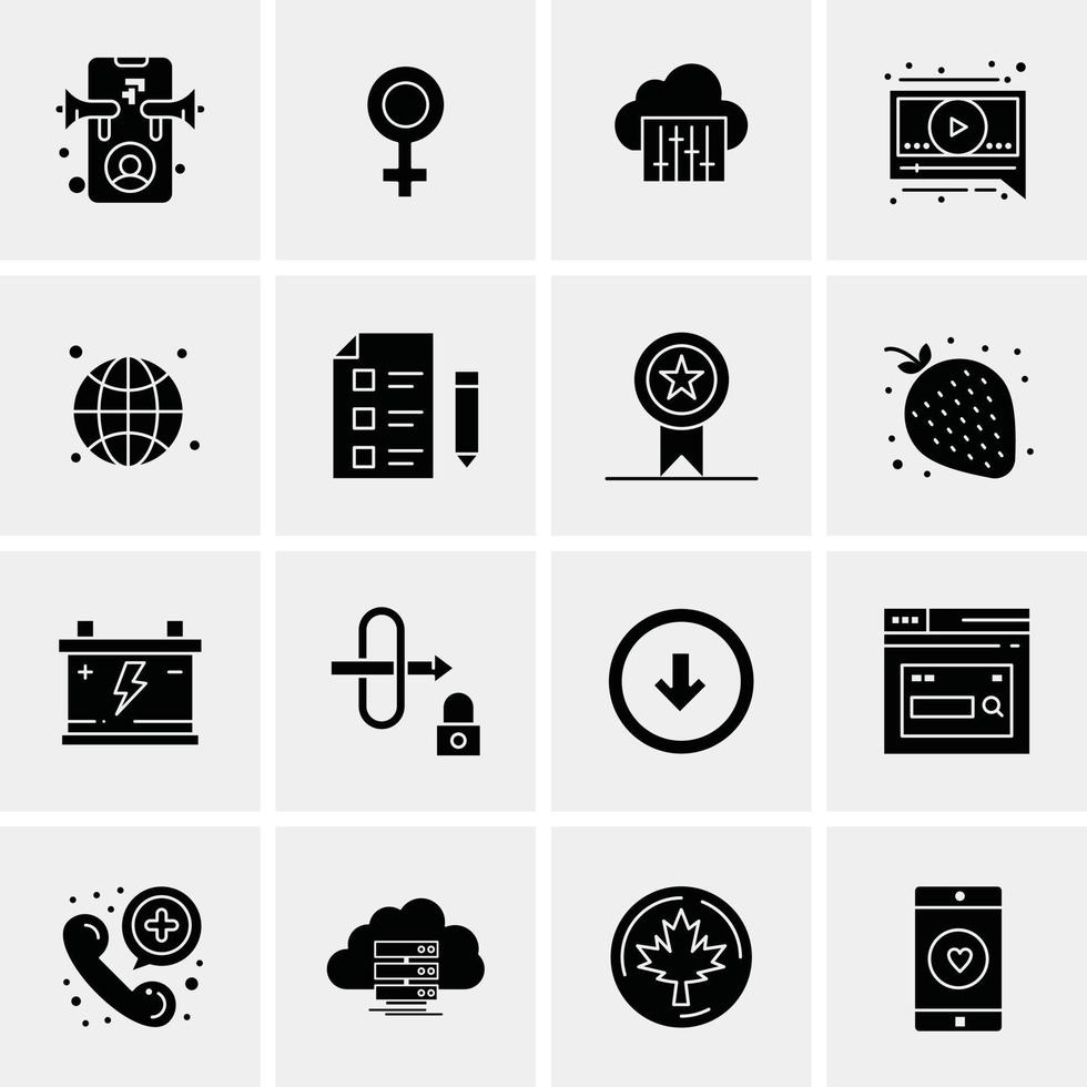 16 universelle Business-Icons Vektor kreative Icon-Illustration zur Verwendung im Web und in mobilen Projekten