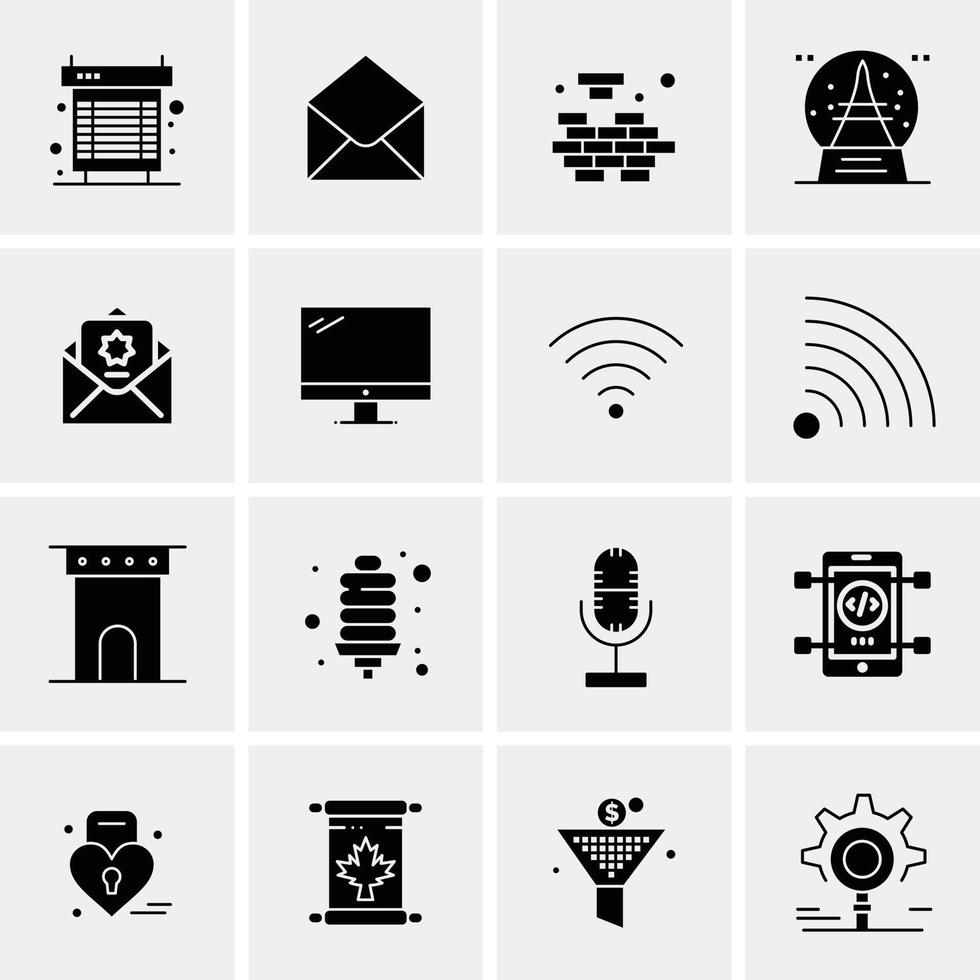 16 universelle Business-Icons Vektor kreative Icon-Illustration zur Verwendung im Web und in mobilen verwandten Projekten