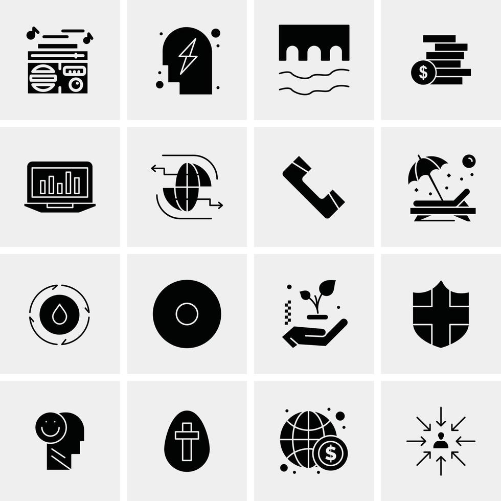 16 universelle Business-Icons Vektor kreative Icon-Illustration zur Verwendung in Web- und mobilen Projekten