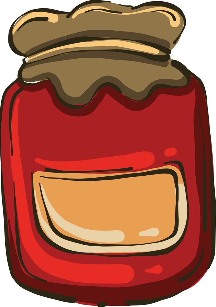 Tomatensauce, Illustration, Vektor auf weißem Hintergrund.