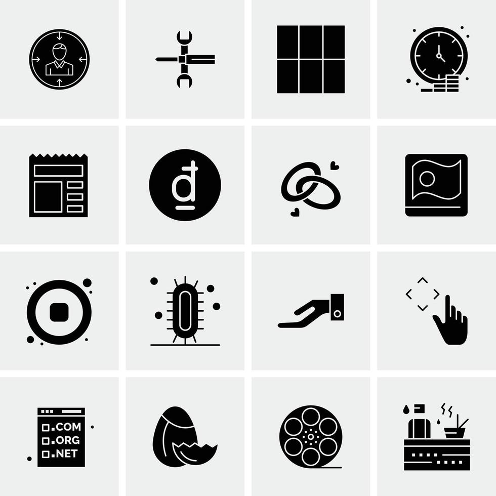 16 universelle Business-Icons Vektor kreative Icon-Illustration zur Verwendung in Web- und mobilen Projekten