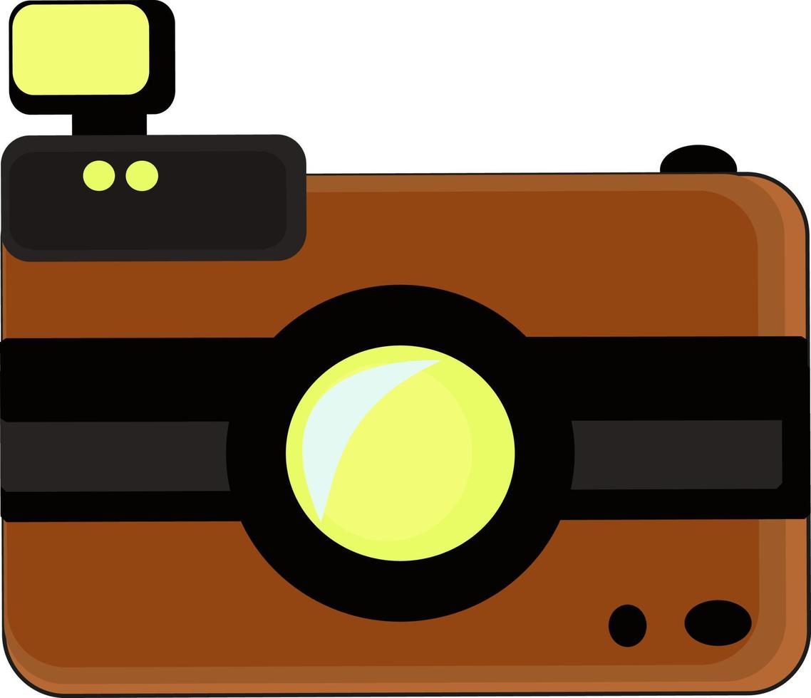 Retro-Kamera, Illustration, Vektor auf weißem Hintergrund