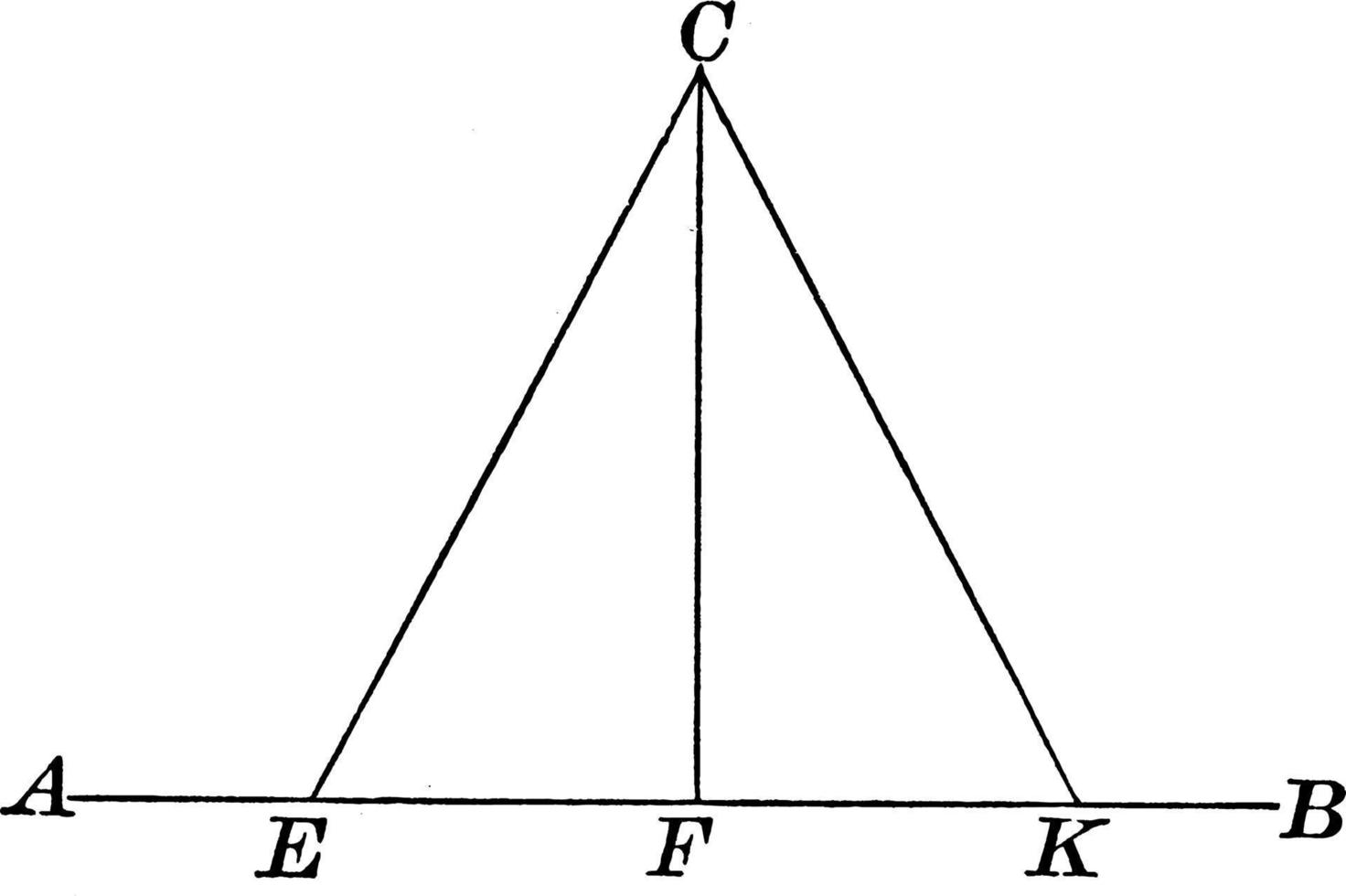 liksidig triangel, årgång illustration. vektor