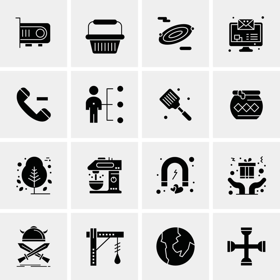 16 universelle Business-Icons Vektor kreative Icon-Illustration zur Verwendung in Web- und mobilen Projekten