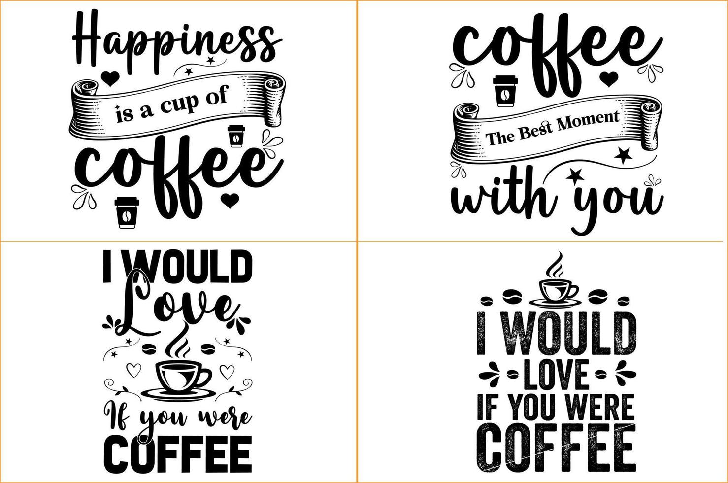 Kaffeemotivation zitiert Typografie oder Kaffeetypografie-T-Shirt vektor