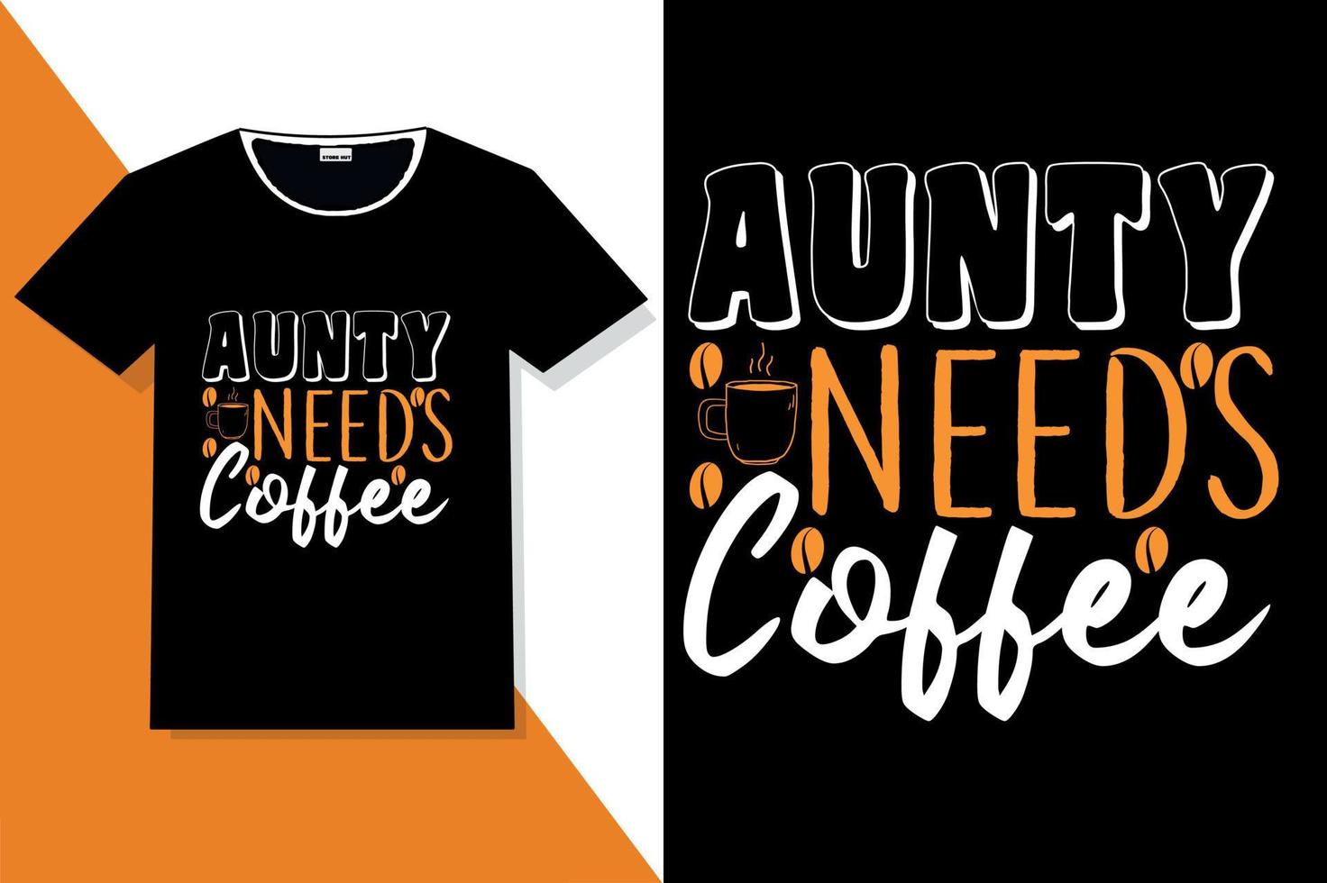 Kaffee-Typografie-T-Shirt-Design vektor