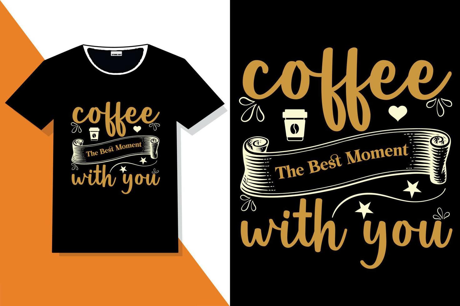 Kaffeemotivation zitiert Typografie oder Kaffeetypografie-T-Shirt vektor