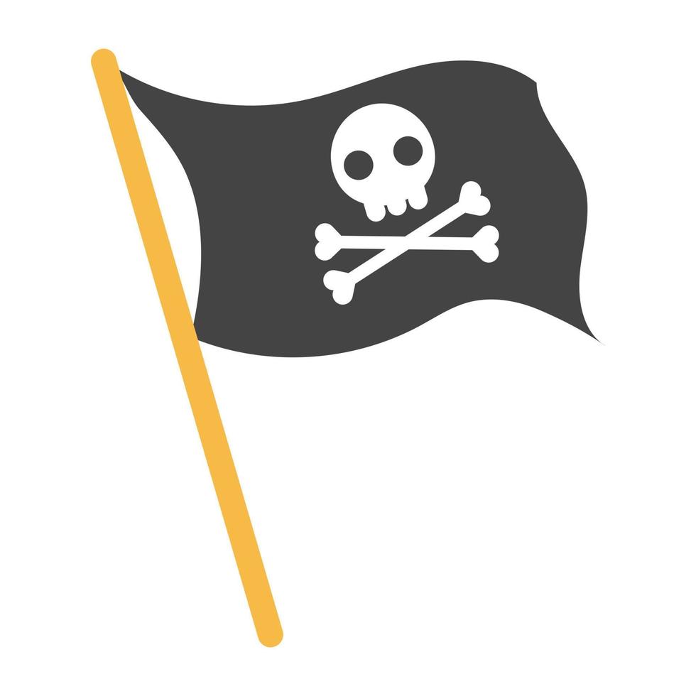 trendig pirat flagga vektor
