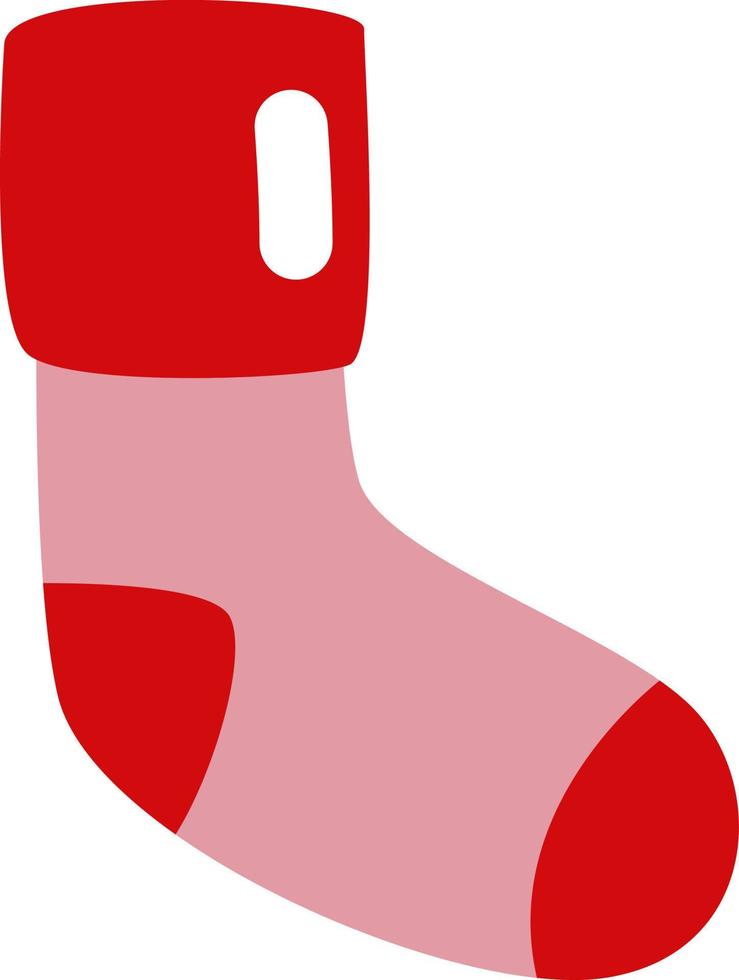 rote Socken, Illustration, Vektor auf weißem Hintergrund.