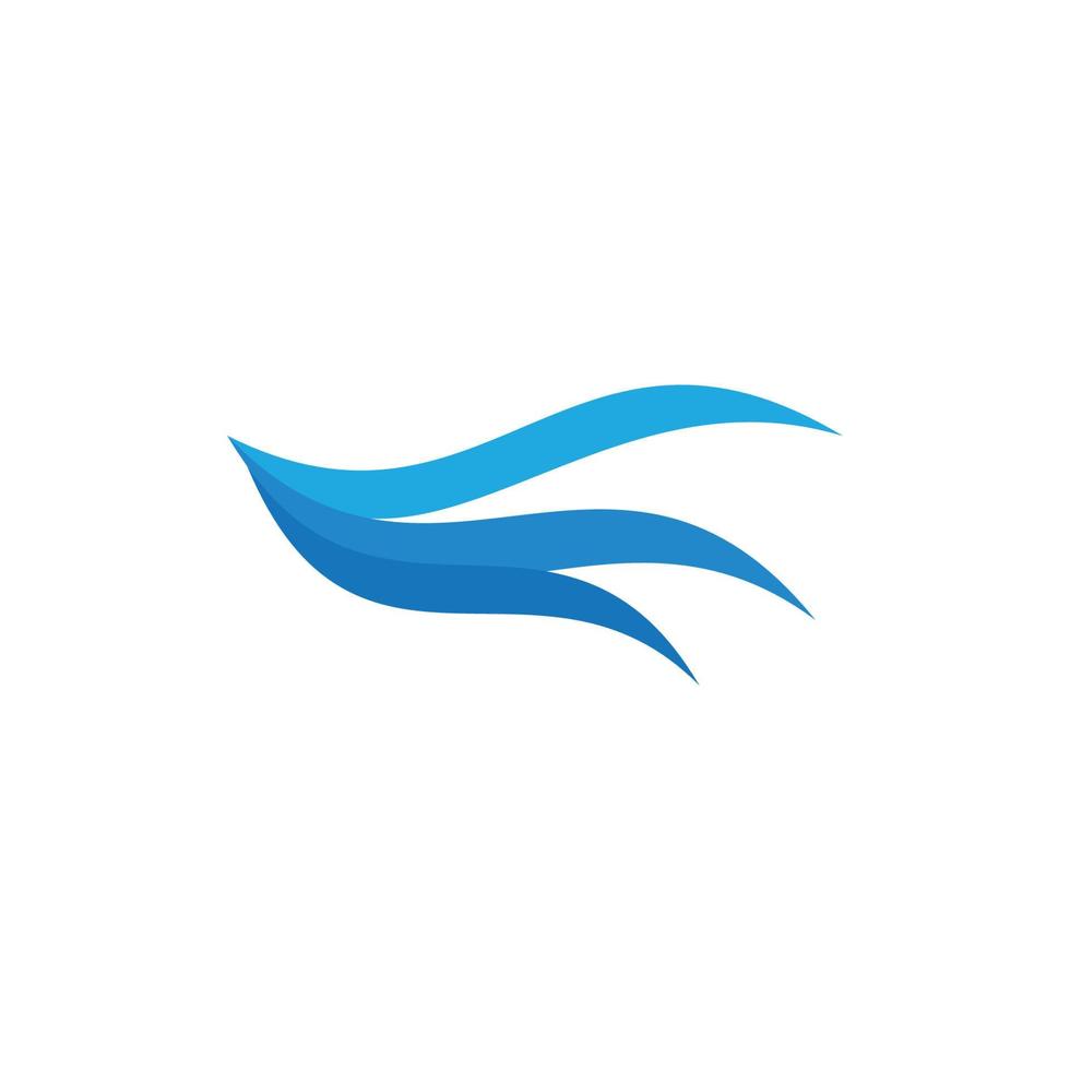Logo für natürliche Wasserwellen vektor