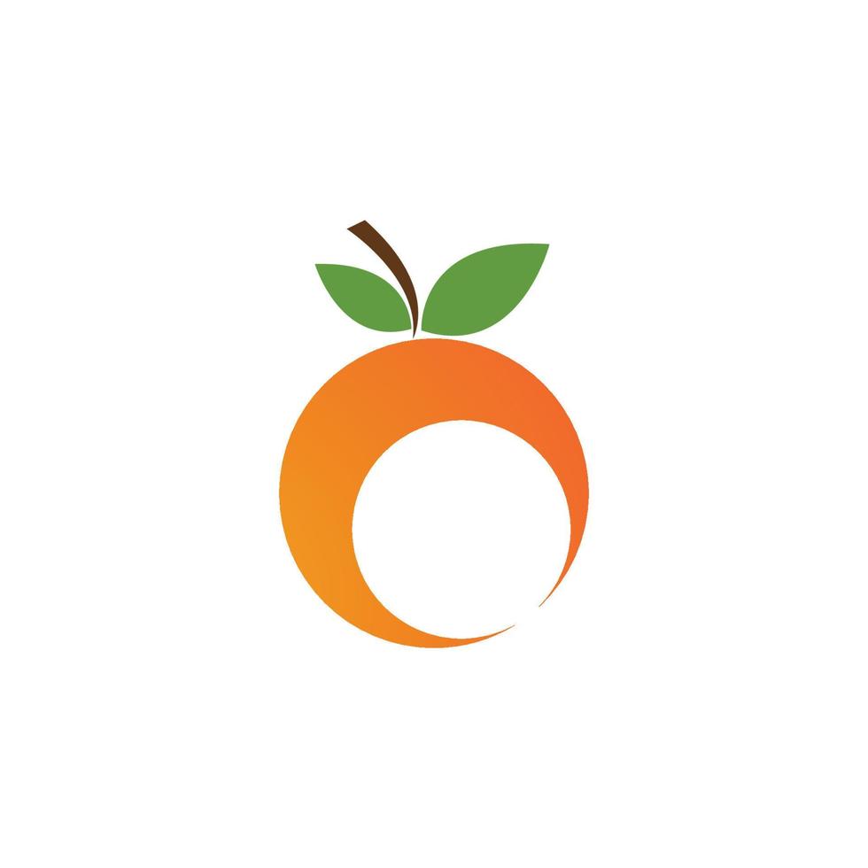 orange fruktlogotyp vektor