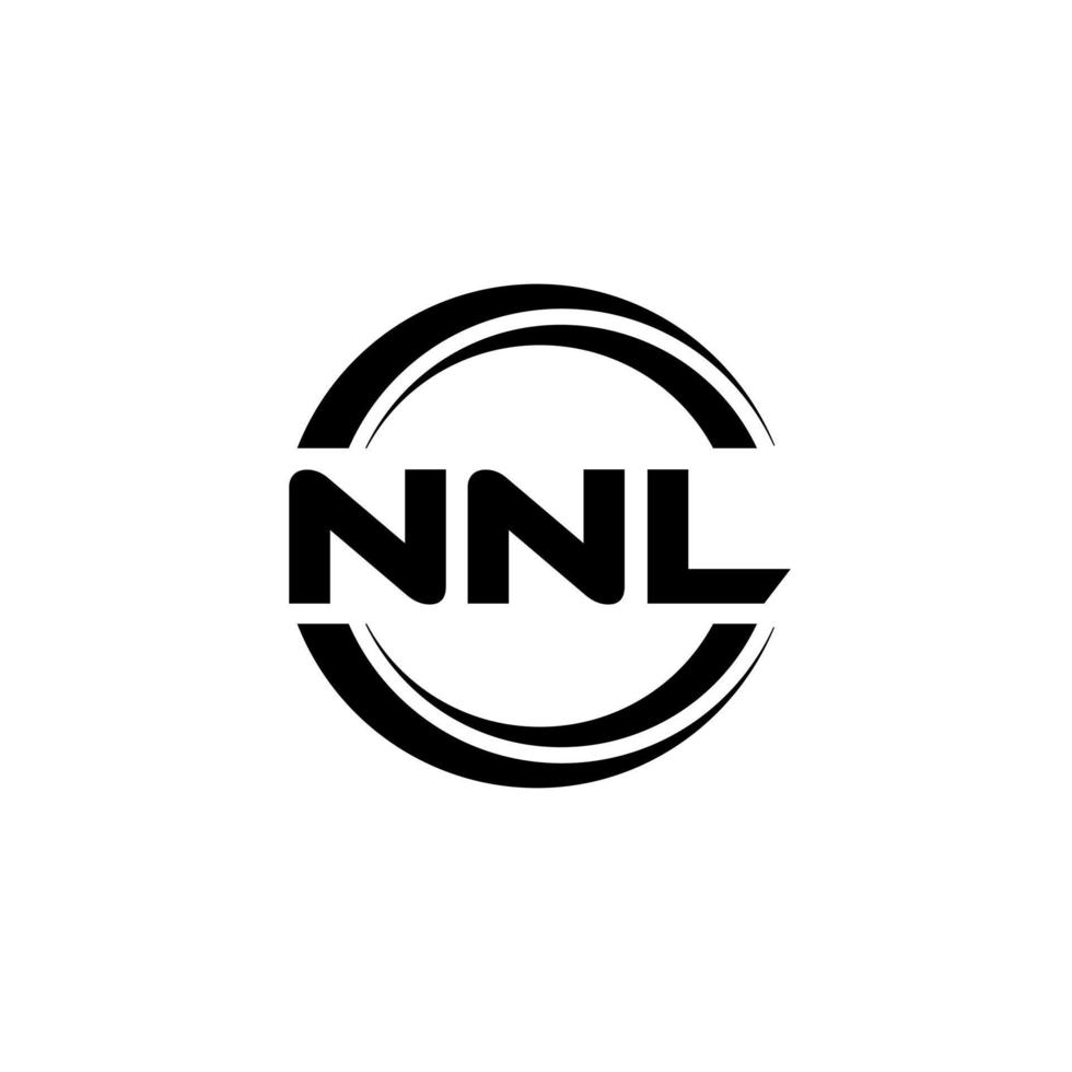 nnl brev logotyp design i illustration. vektor logotyp, kalligrafi mönster för logotyp, affisch, inbjudan, etc.