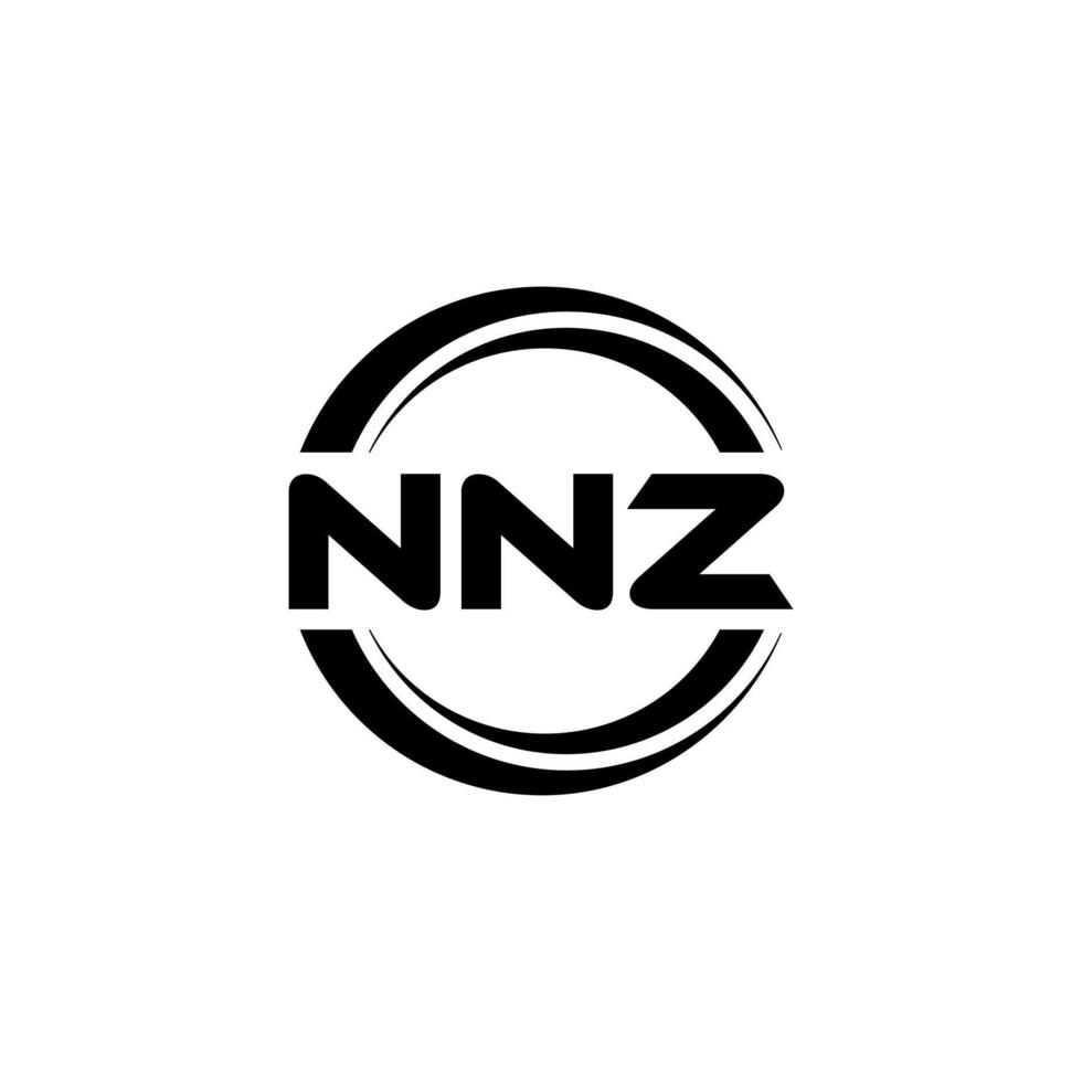 nnz brev logotyp design i illustration. vektor logotyp, kalligrafi mönster för logotyp, affisch, inbjudan, etc.