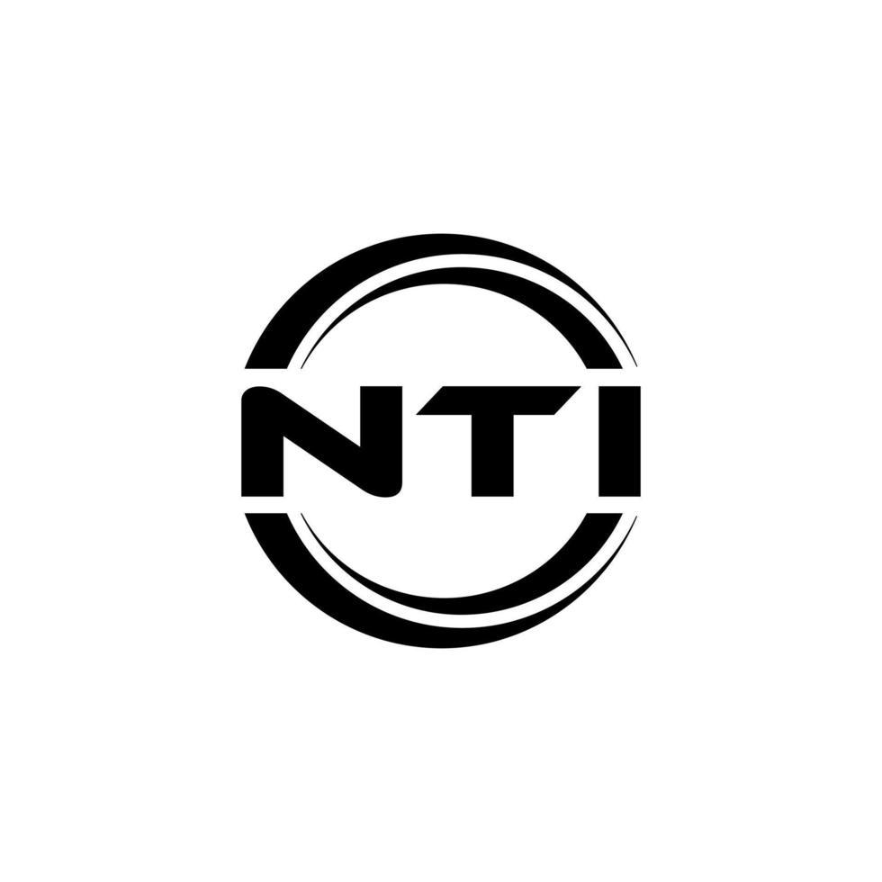 nti brev logotyp design i illustration. vektor logotyp, kalligrafi mönster för logotyp, affisch, inbjudan, etc.