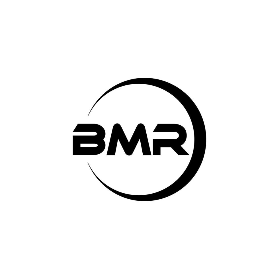 bmr brev logotyp design i illustration. vektor logotyp, kalligrafi mönster för logotyp, affisch, inbjudan, etc.