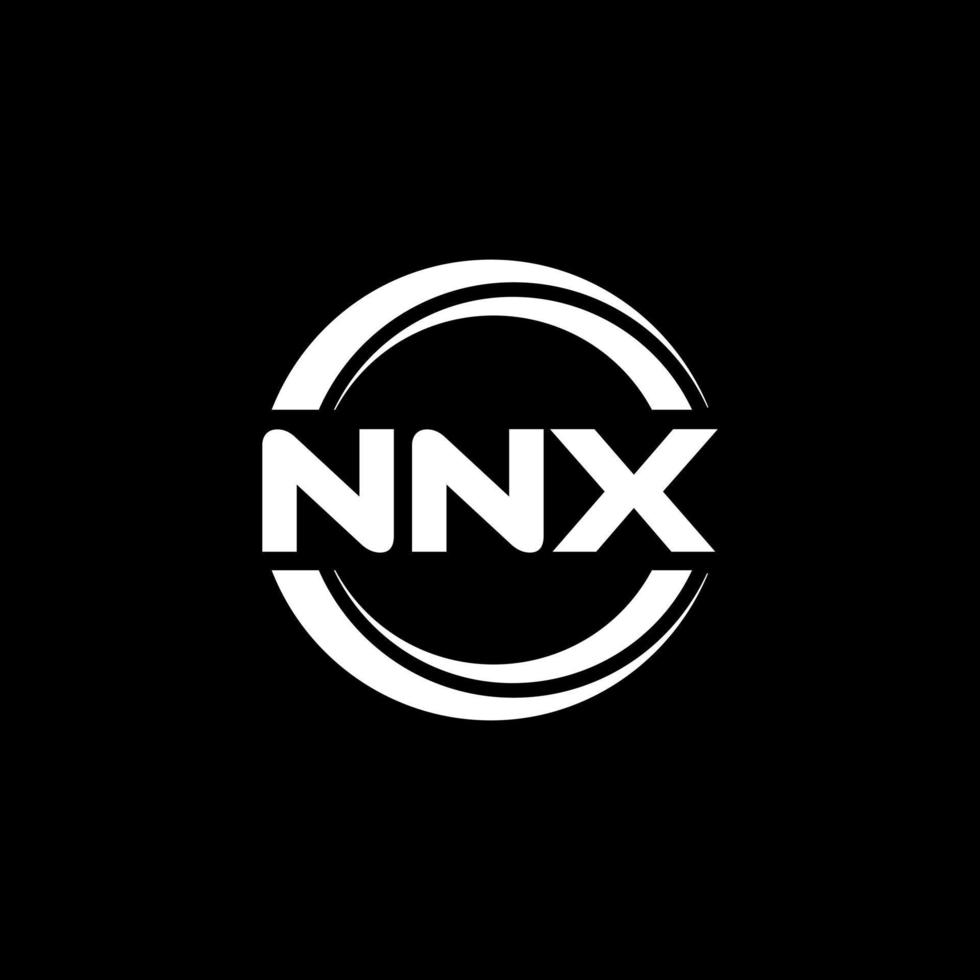 nnx brev logotyp design i illustration. vektor logotyp, kalligrafi mönster för logotyp, affisch, inbjudan, etc.
