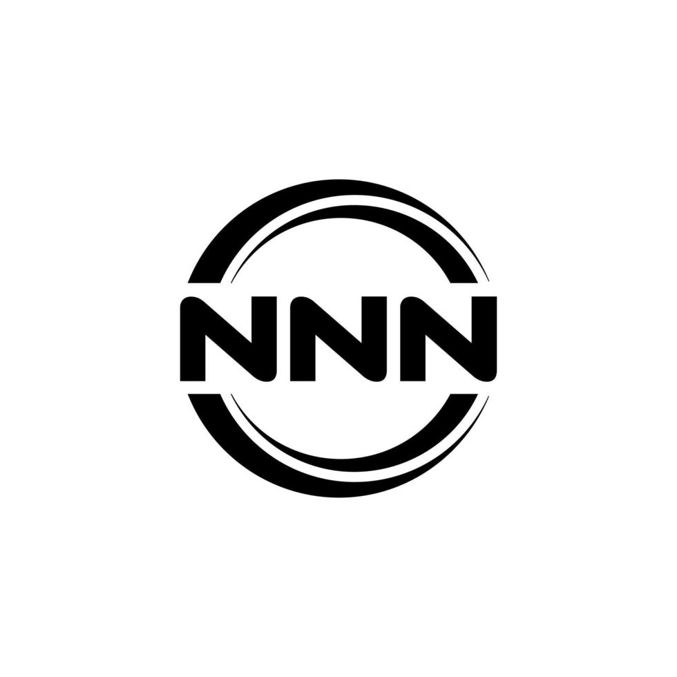 nnn brev logotyp design i illustration. vektor logotyp, kalligrafi mönster för logotyp, affisch, inbjudan, etc.