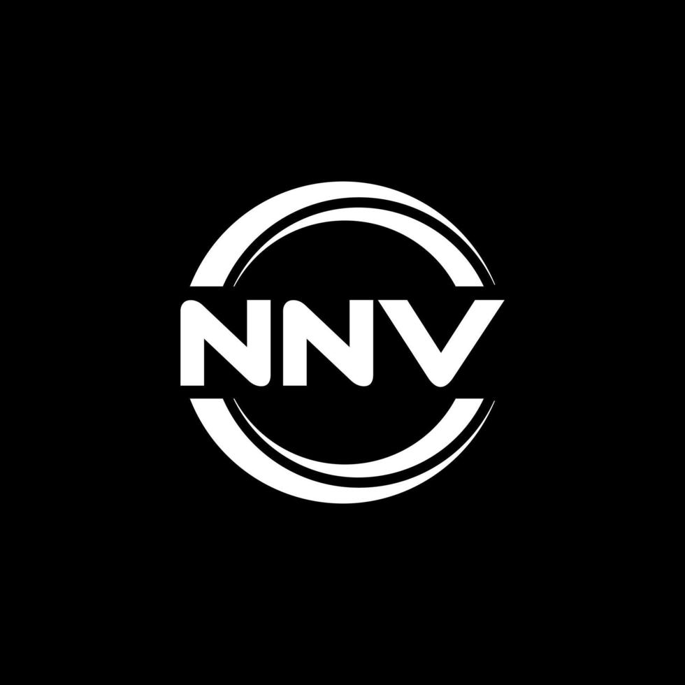 nnv brev logotyp design i illustration. vektor logotyp, kalligrafi mönster för logotyp, affisch, inbjudan, etc.