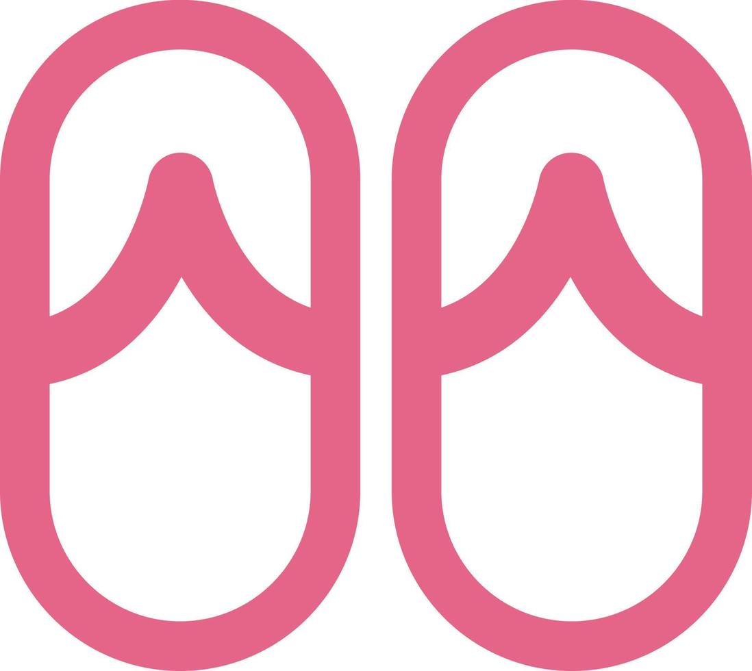 rosa Flip flops, illustration, vektor, på en vit bakgrund. vektor