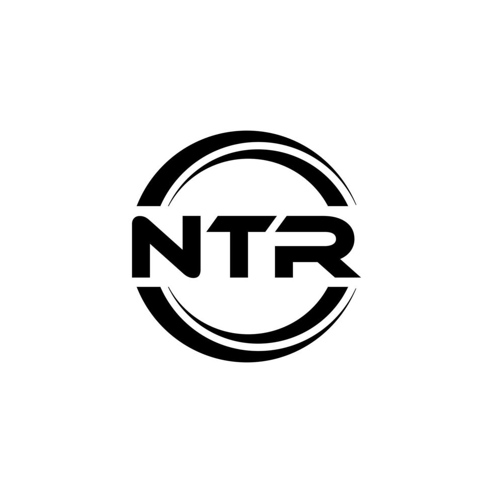 ntr brev logotyp design i illustration. vektor logotyp, kalligrafi mönster för logotyp, affisch, inbjudan, etc.