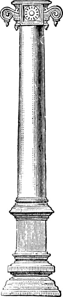 pagod kolumn, årgång illustration. vektor